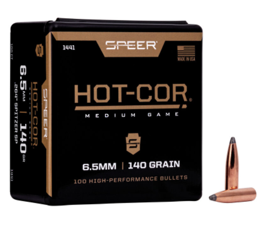 Speer 6.5mm/264 140gr Hot-Cor SP (100 box) #1441